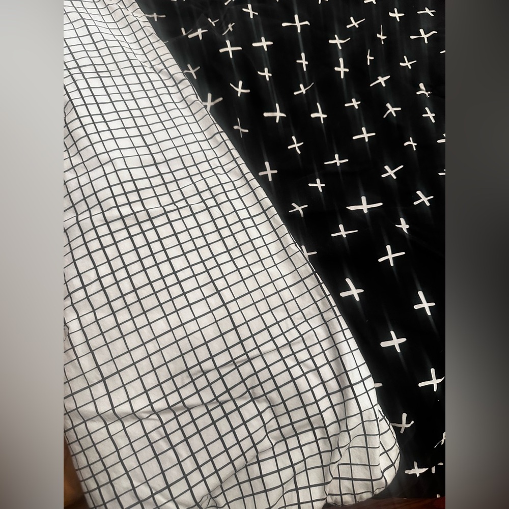 babyletto play mat comforter bedding goth trendy crosses plus signs
